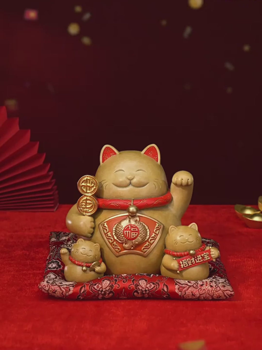 Brass Chinese Cat For Luck