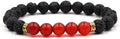 Adjustable Volcanic Rock Bead Bracelet, Chakra Bracelet, Seven Chakra Healing Bracelet, Yoga Stone Bead Bracelet, Healing Bracelet