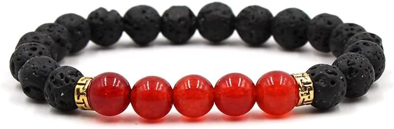 Adjustable Volcanic Rock Bead Bracelet, Chakra Bracelet, Seven Chakra Healing Bracelet, Yoga Stone Bead Bracelet, Healing Bracelet