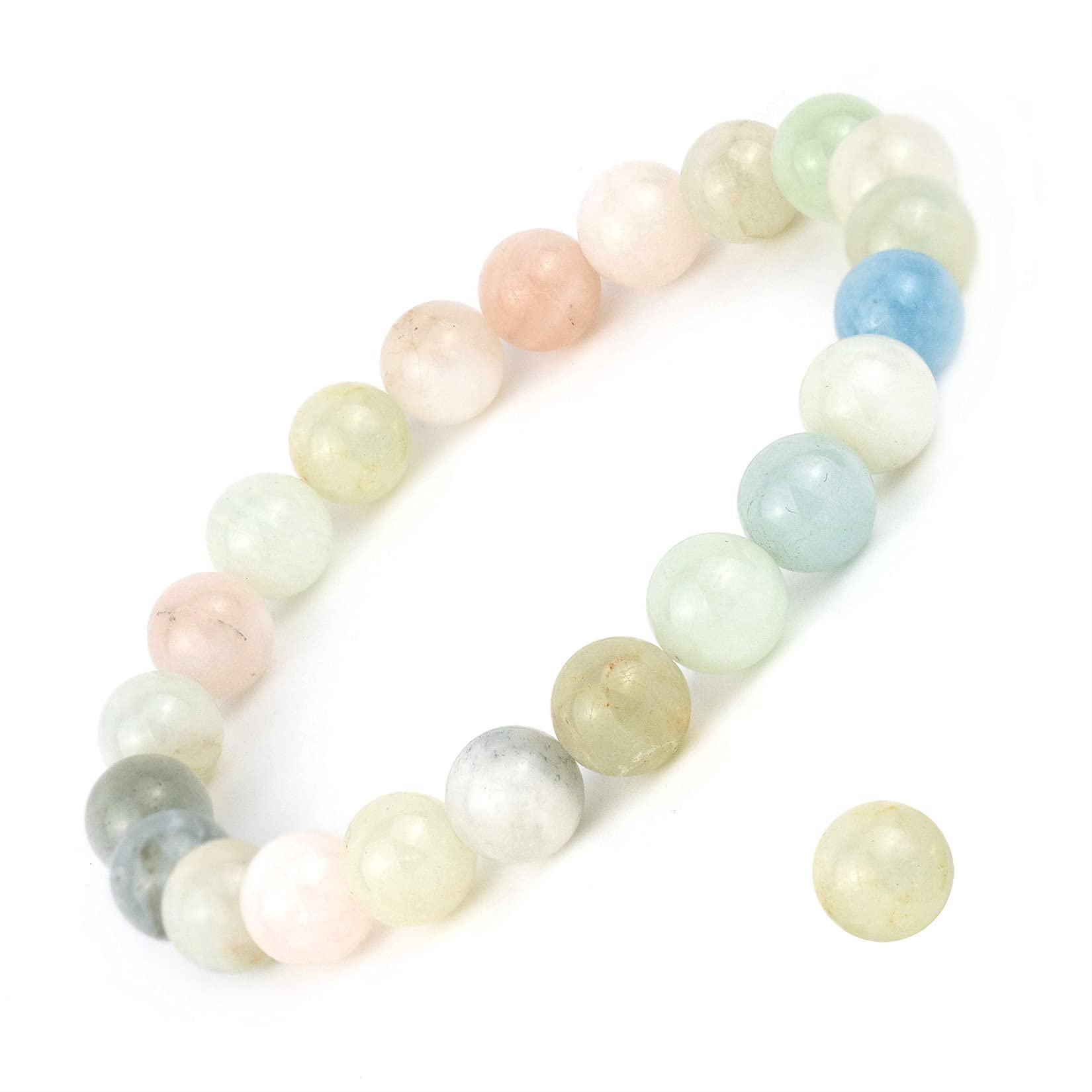 Natural Gemstone Stretch Bracelet, Handmade Unisex Crystal Bracelets for Meditation, Yoga, Spiritual Healing & Positive Energy