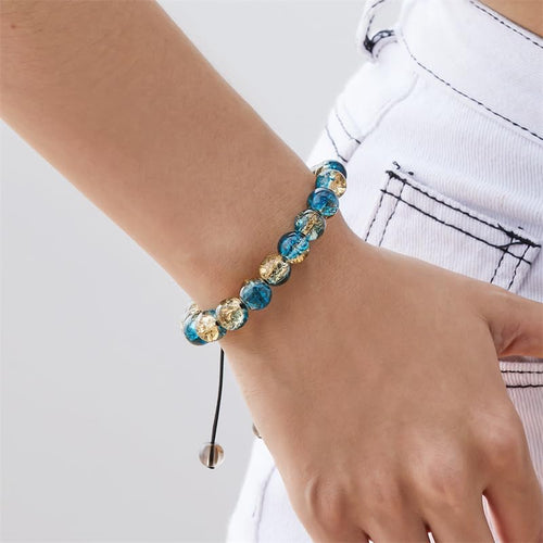 Beaded Stretch Bracelets for Women Men Healing Crystal Stone Bracelet Bead Adjustable Unisex Gemstones Bracelets