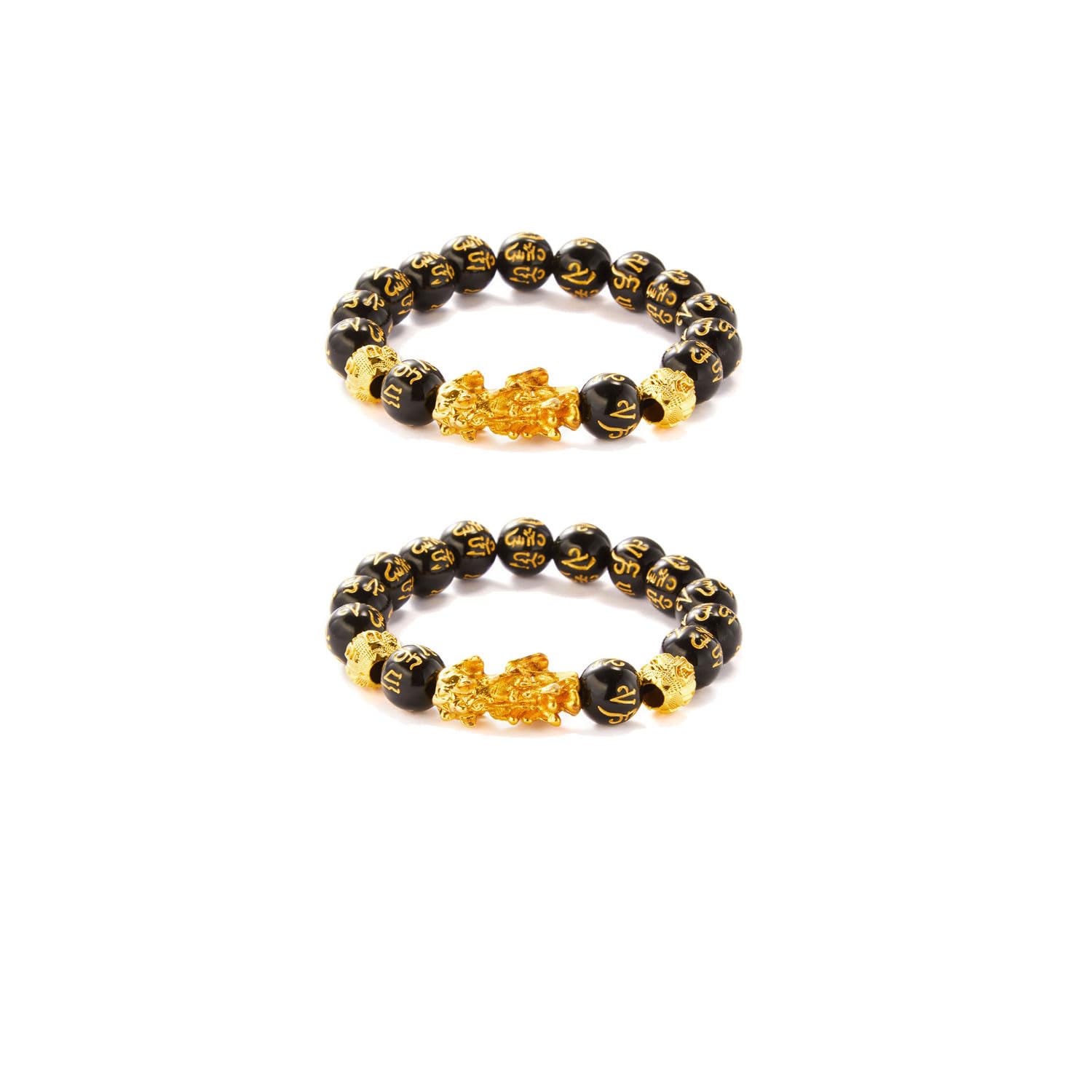 FengShui Bracelets for Women Wealth And Luck Bracelet Black Obsidian Pixiu Wealth Bracelet FengShui Beaded Strand Bracelets for Women Men