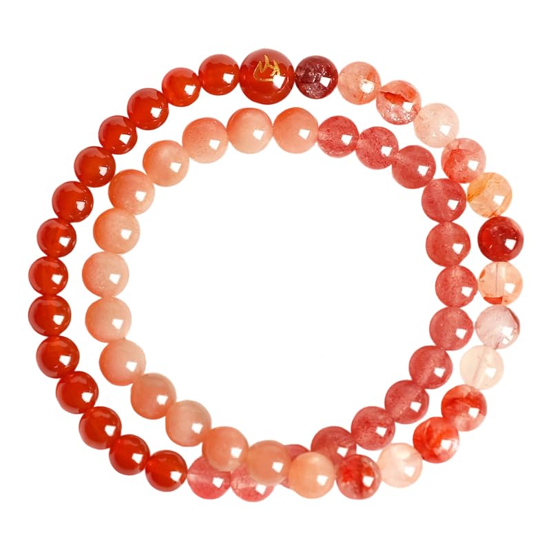 Women's Double-Circle Five Elements (Gold/Wood/Water/Fire/Earth) Feng Shui Bracelet - Crystal Wealth Bracelet | Balances Energy, Brings Good Luck, Abundance & Positive Vibes for Daily Wear