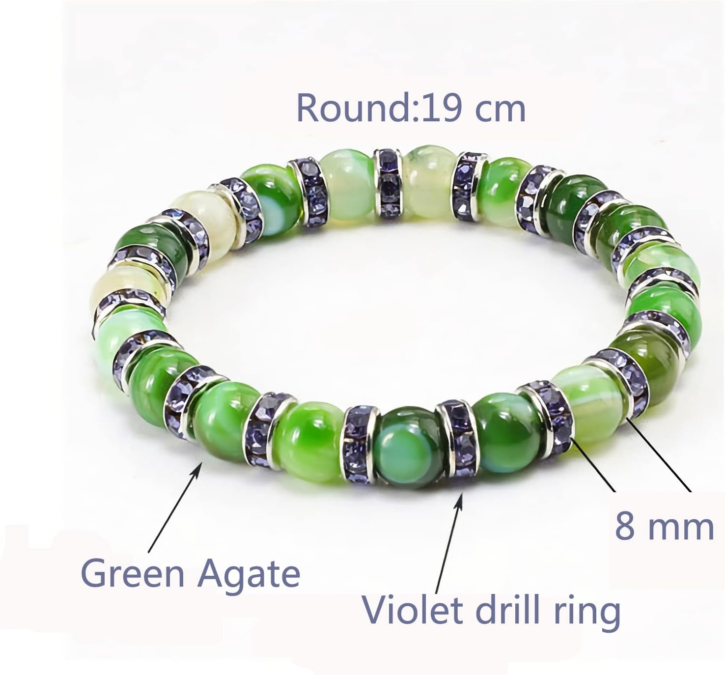 Green Agate Bracelet money attraction Chakra Bracelet, bead bracelet, brings money wealth rich bracelet, prosperity and good luck, Stone, Agate