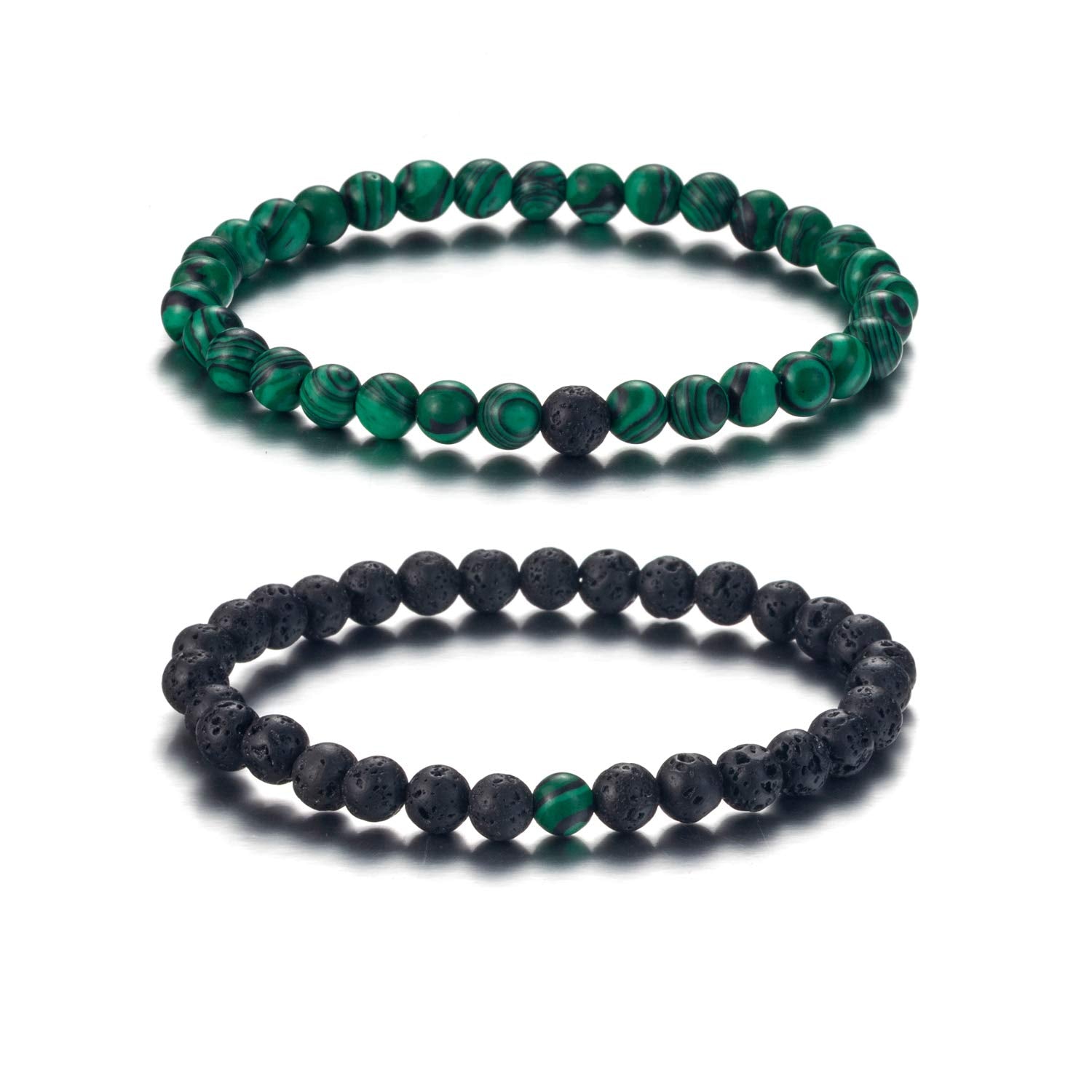 6mm Volcanic Rock Aromatherapy Anti-Anxiety Essential Oil Diffuser Bead Bracelet
