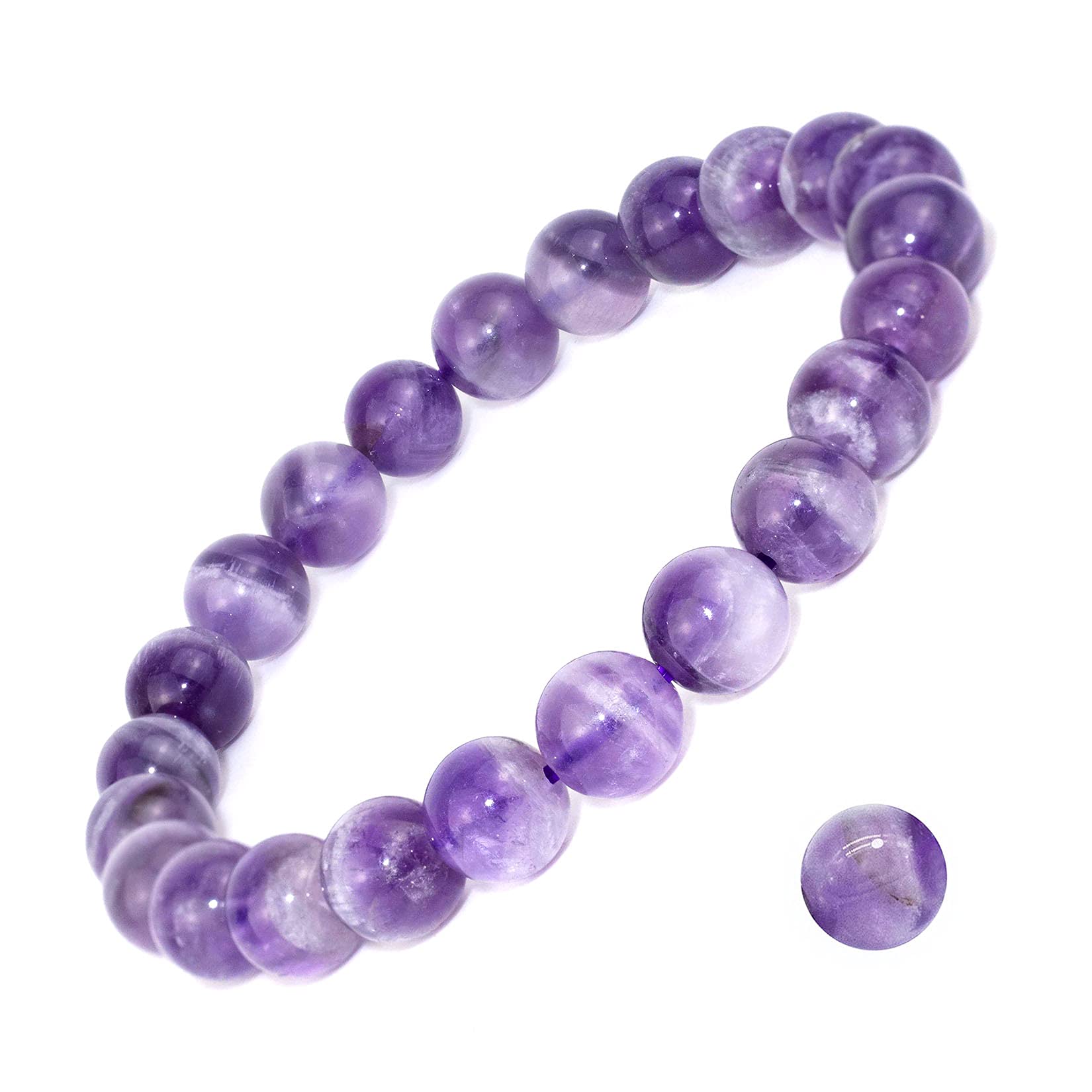 Natural Gemstone Stretch Bracelet, Handmade Unisex Crystal Bracelets for Meditation, Yoga, Spiritual Healing & Positive Energy