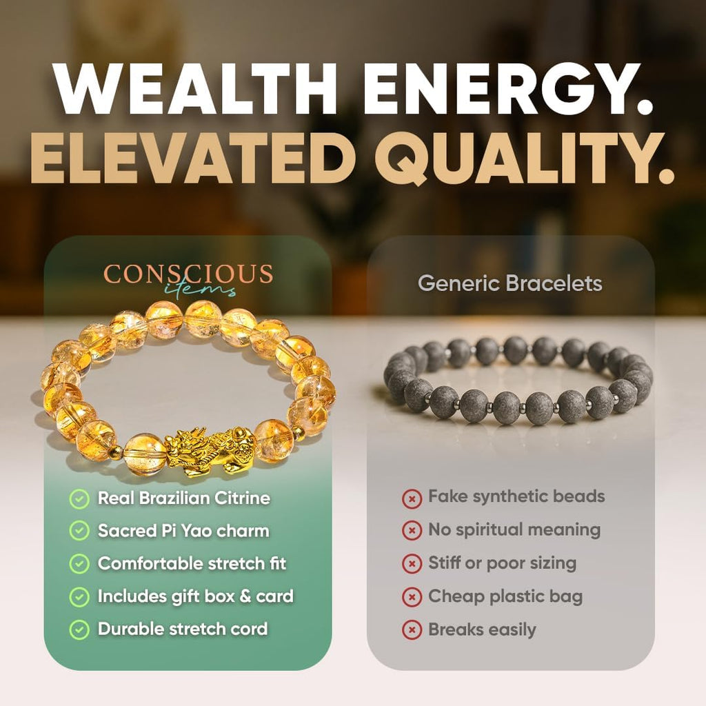 Manifestation Bracelet for Women & Men, Prosperity Bracelet with Money Crystals & Natural Stone for Abundance, Goal Attraction, & Positive Intentions