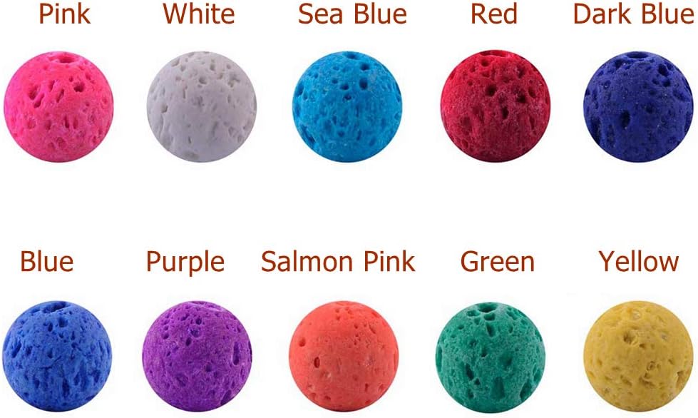 Genuine purple volcanic rock gemstones, energy healing beads, perfect for necklaces, bracelets, and earrings—enjoy the fun of DIY (8 mm, 46 beads)