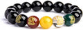 Vermillion Stone Feng Shui Bracelet - Five Elements Wealth and Protection Jewelry, Brings Prosperity Energy, Spiritual Gift for Men and Women (12mm Beads)