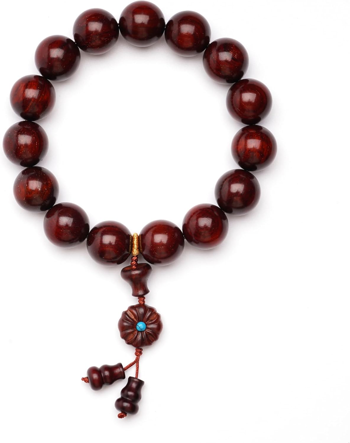 Meditation Bead Bracelets, Handcrafted Sandalwood Prayer Beads, Buddhist Blessing Rosewood Bracelets