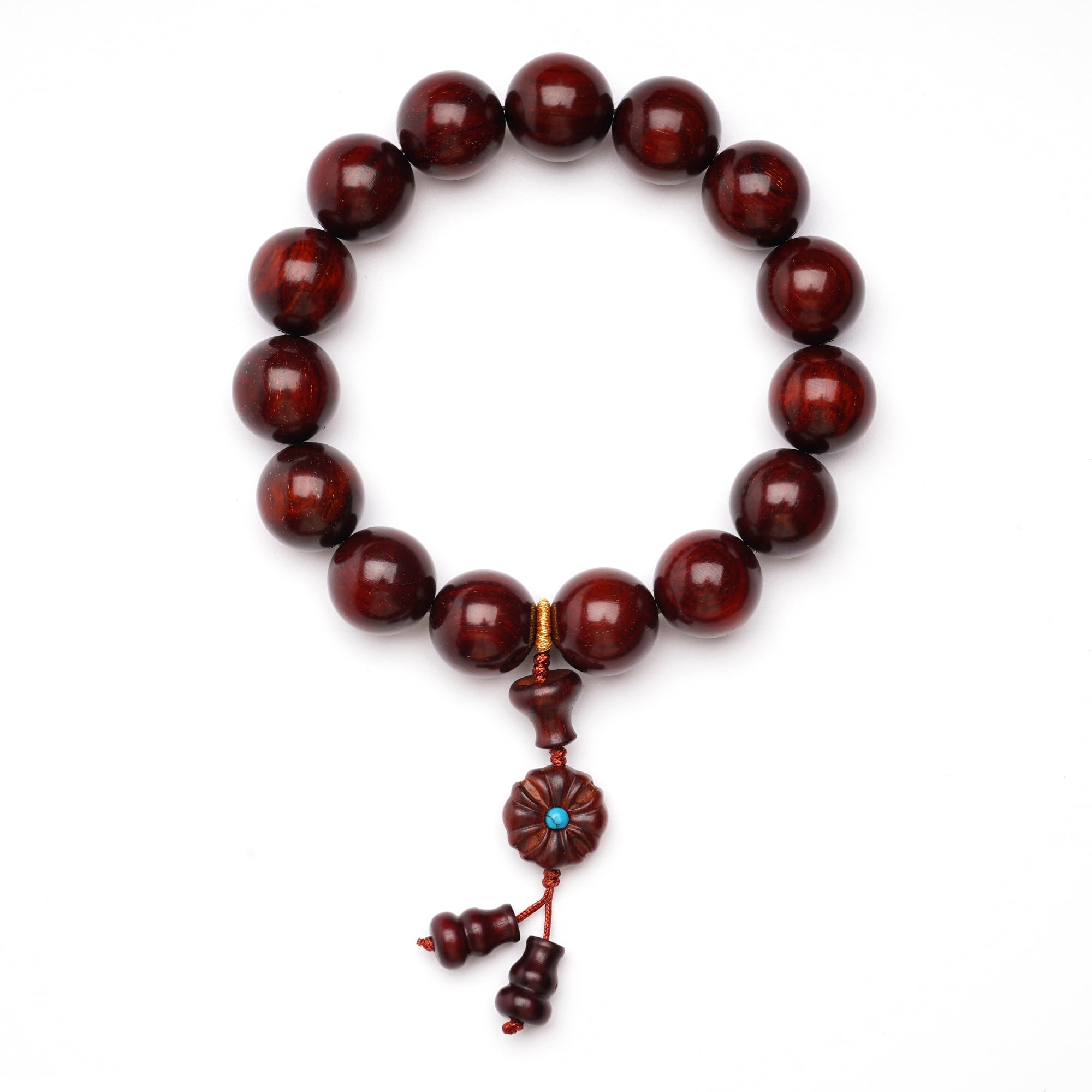 Meditaiton Beaded Bracelets, Handmade Sandalwood Mala Beads, Buddhist Prayer Red Wood Bracelets