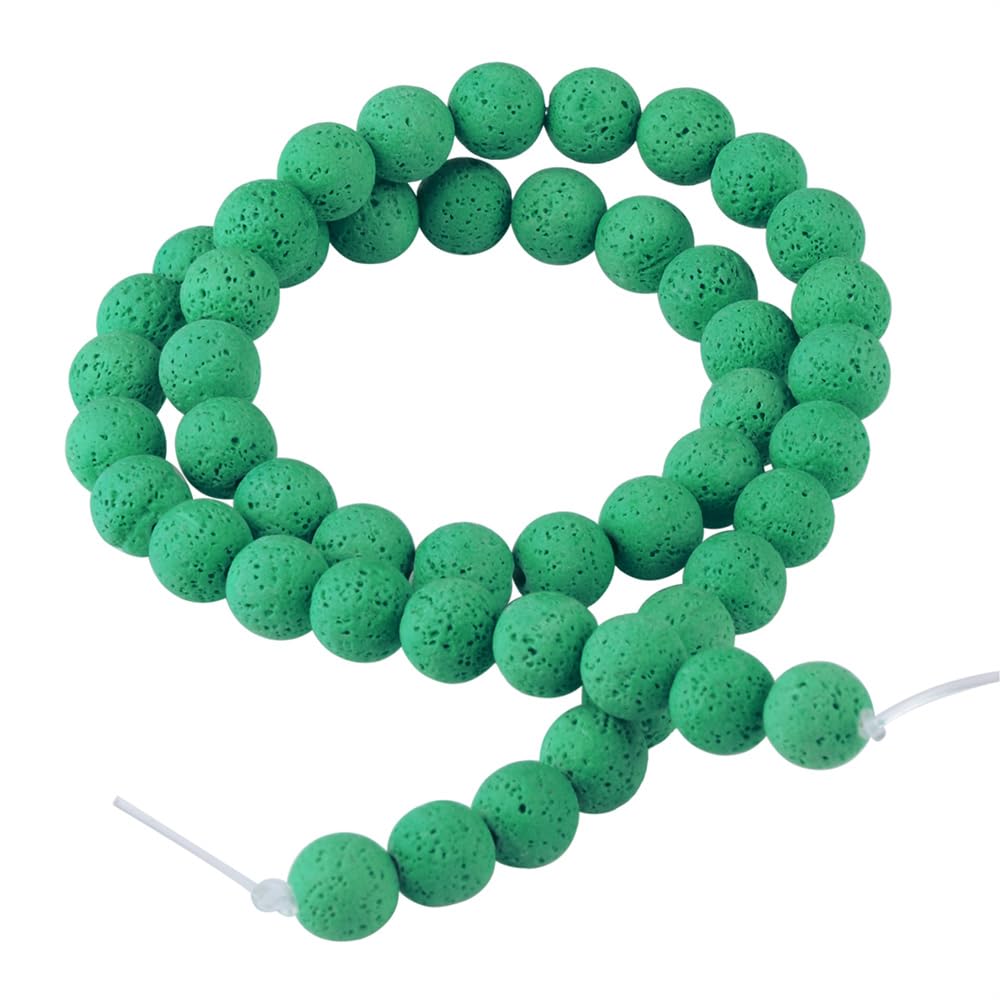 Genuine purple volcanic rock gemstones, energy healing beads, perfect for necklaces, bracelets, and earrings—enjoy the fun of DIY (8 mm, 46 beads)