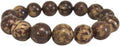 Natural Amber Bodhi Bracelets for Yoga, Meditation, Healing, 15mm Round Beads Handmade Stretch Bracelet 6.5-7"