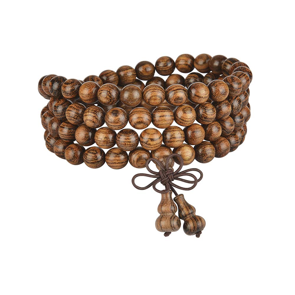 Mala Beads Bracelet 108 8mm Prayer Meditation Sandalwood Elastic…