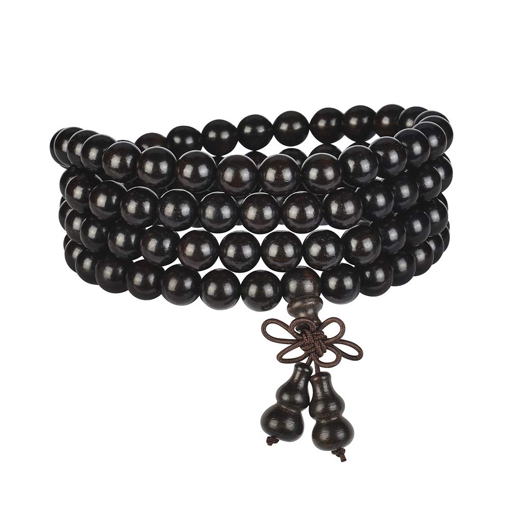 Mala Beads Bracelet 108 8mm Prayer Meditation Sandalwood Elastic…