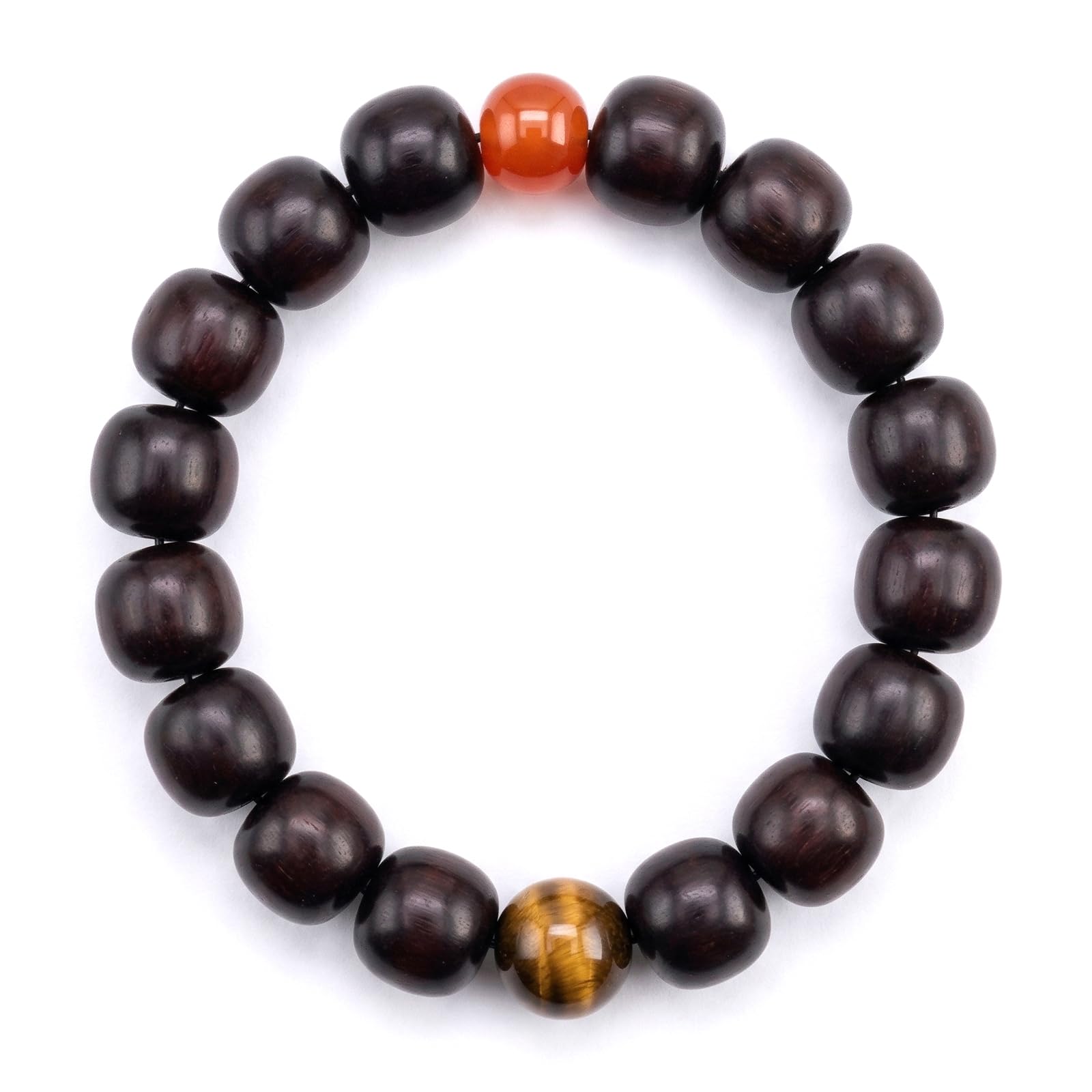 Meditation Bead Bracelets, Handcrafted Sandalwood Prayer Beads, Buddhist Blessing Rosewood Bracelets