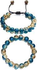 Beaded Stretch Bracelets for Women Men Healing Crystal Stone Bracelet Bead Adjustable Unisex Gemstones Bracelets