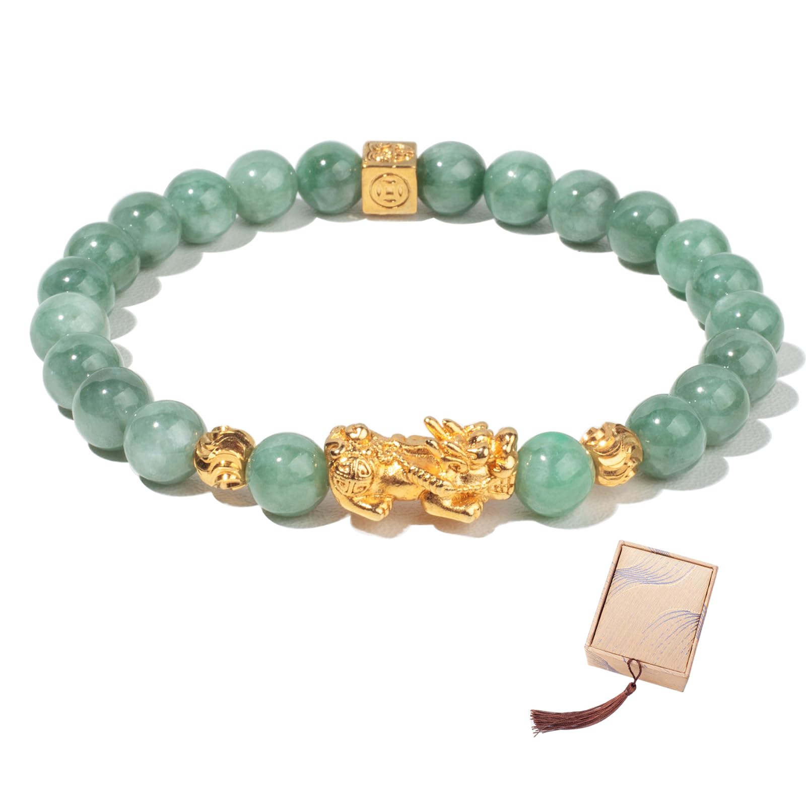 Fengshui Wealth Bracelet Green Real Jade Bracelet For Women Attract Lucky Wealthy Bracelets