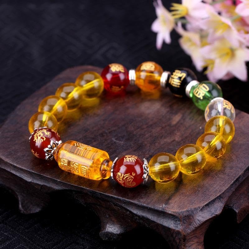 Buddha & Karma Double-Headed Golden Dragon Bracelet – Wealth, Strength & Protection