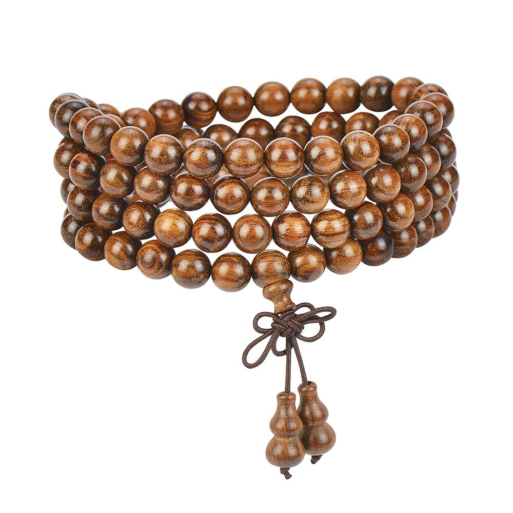 Mala Beads Bracelet 108 8mm Prayer Meditation Sandalwood Elastic…