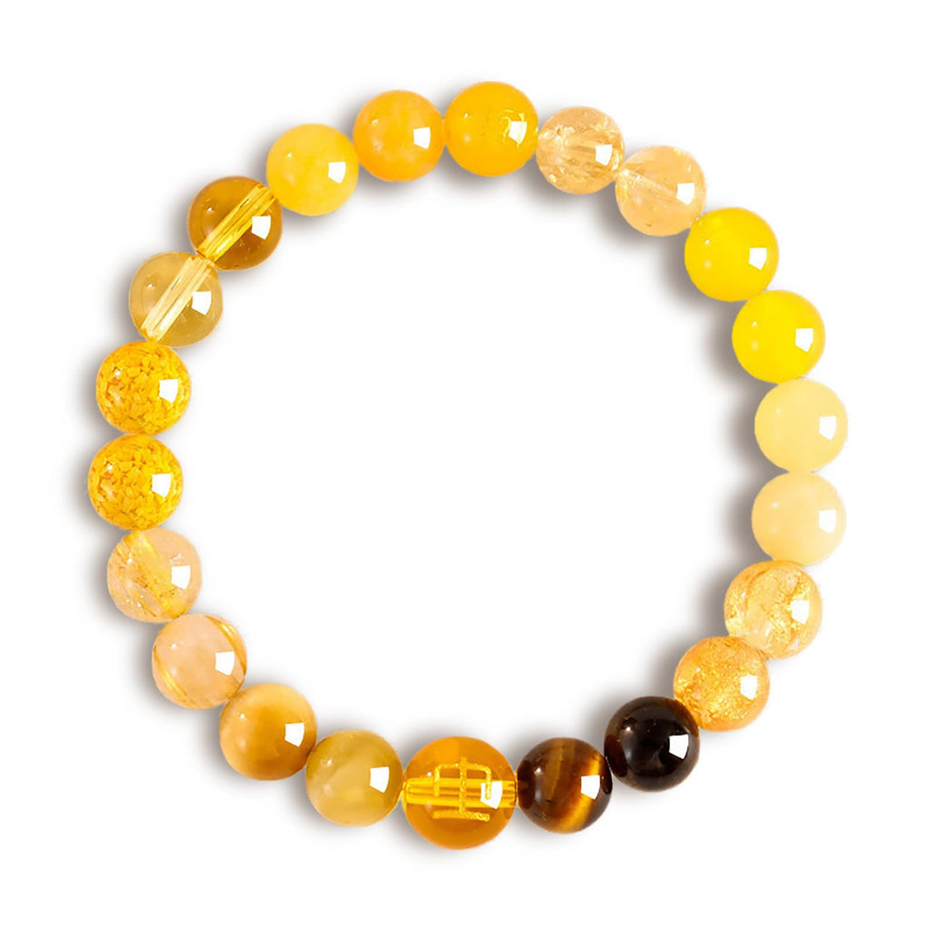 Five Elements Balance Feng Shui Bracelet – Energy Cycle Jewelry for Men Women – Original Crystal Design for Good Luck, Abundance, Protection & Harmony