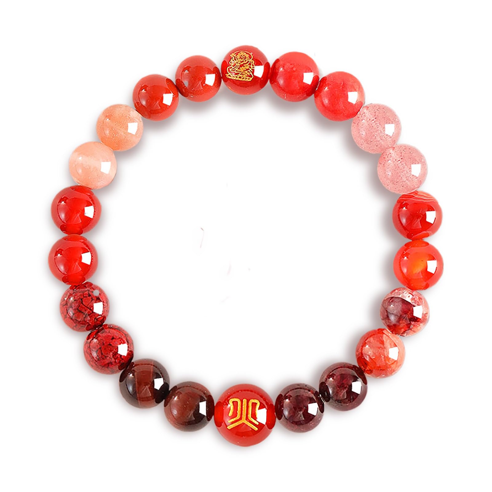 Five Elements Balance Feng Shui Bracelet – Energy Cycle Jewelry for Men Women – Original Crystal Design for Good Luck, Abundance, Protection & Harmony