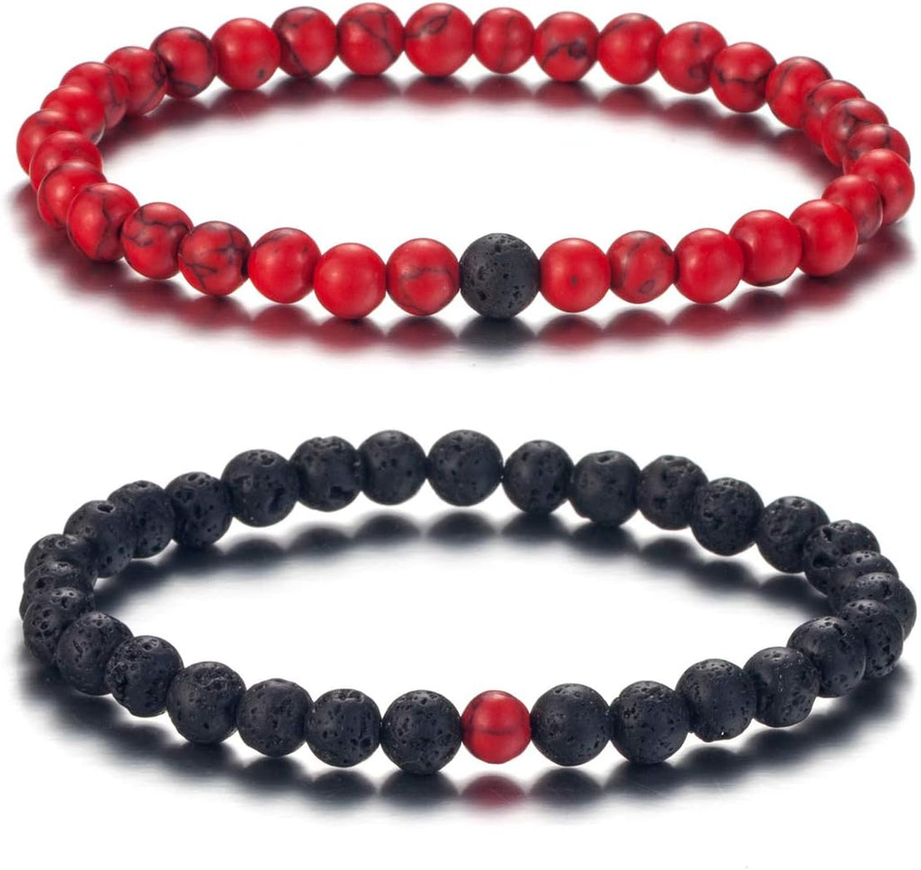 6mm Volcanic Rock Aromatherapy Anti-Anxiety Essential Oil Diffuser Bead Bracelet