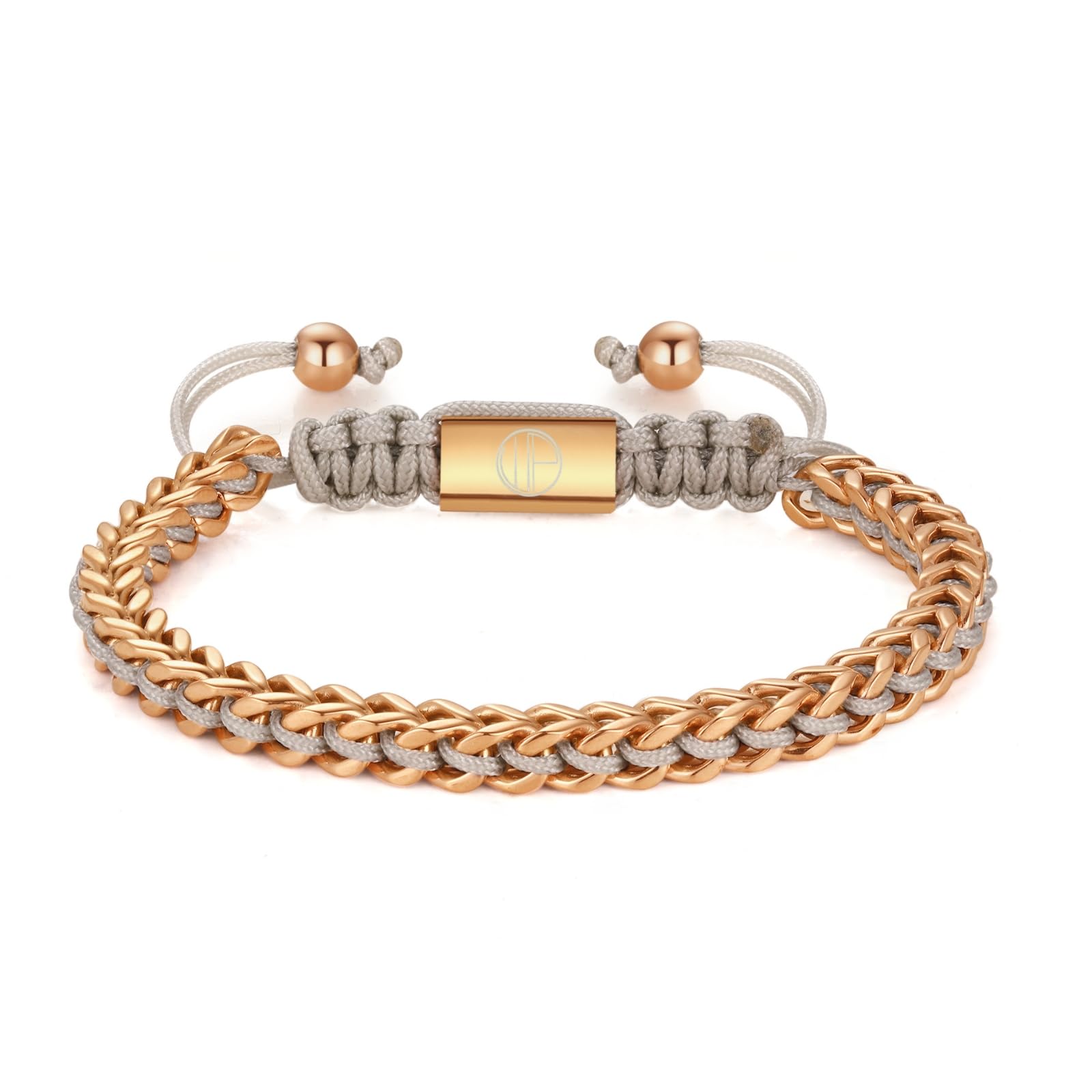 Gold-Plated Bracelets for Men 18K Gold Plated Franco Link Chain Stainless Steel Bracelet Adjustable Bracelet Mens Jewelry Birthday Gift