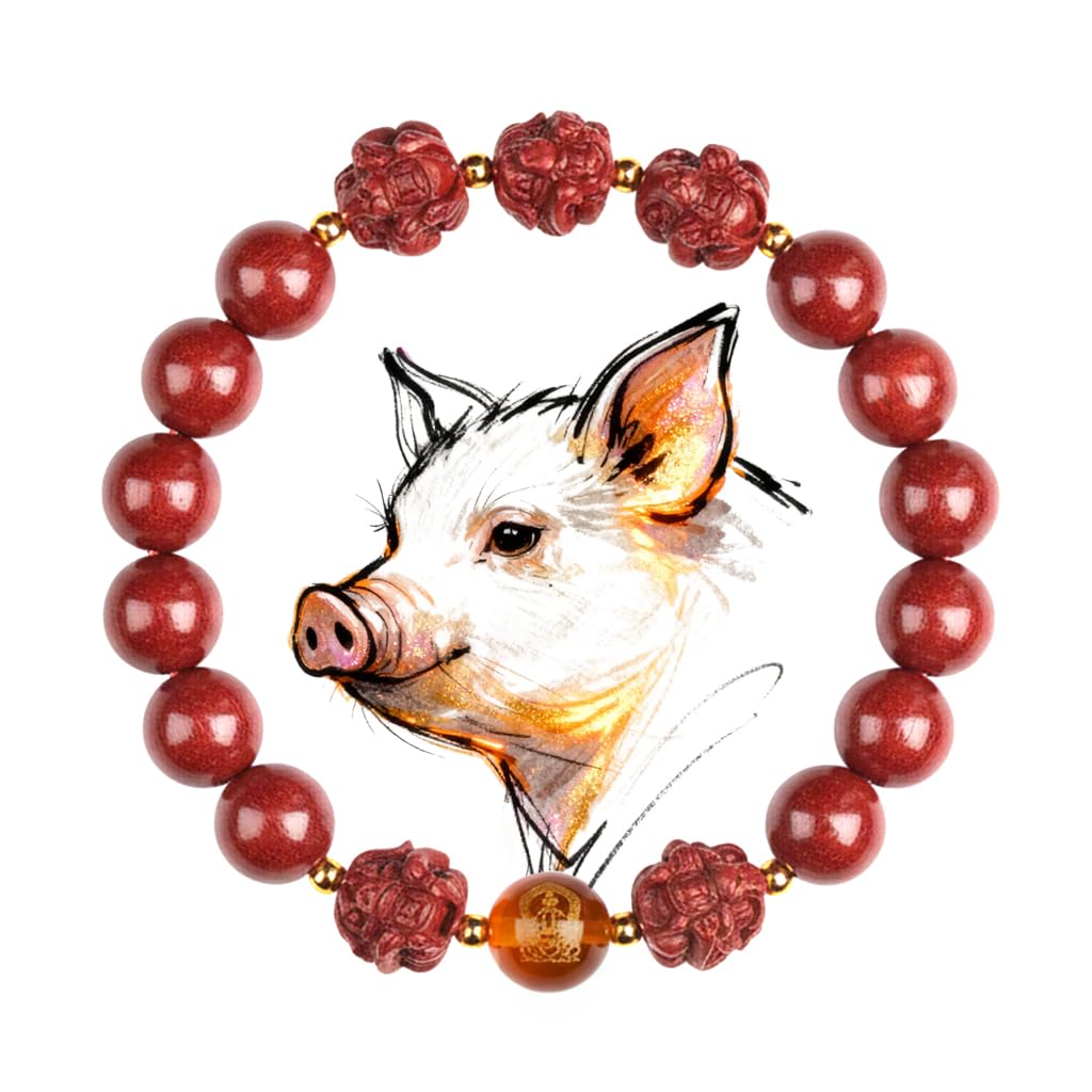 Feng Shui cinnabar bracelet: attracts wealth and good fortune, protects against misfortune, and serves as an auspicious zodiac bracelet—a spiritual accessory that attracts wealth and love while accumulating positive energy.
