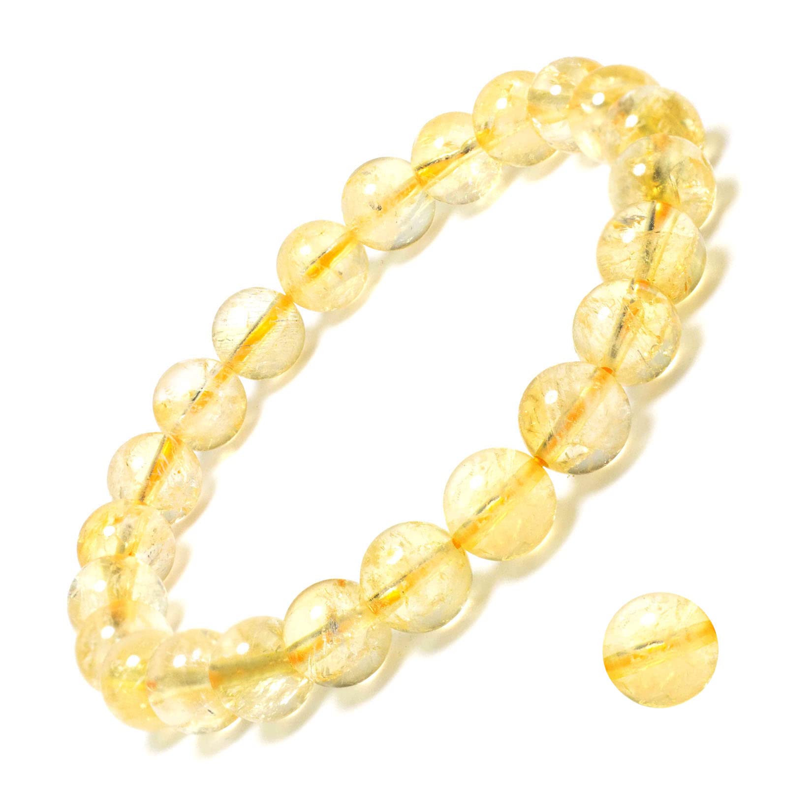 Natural Gemstone Stretch Bracelet, Handmade Unisex Crystal Bracelets for Meditation, Yoga, Spiritual Healing & Positive Energy