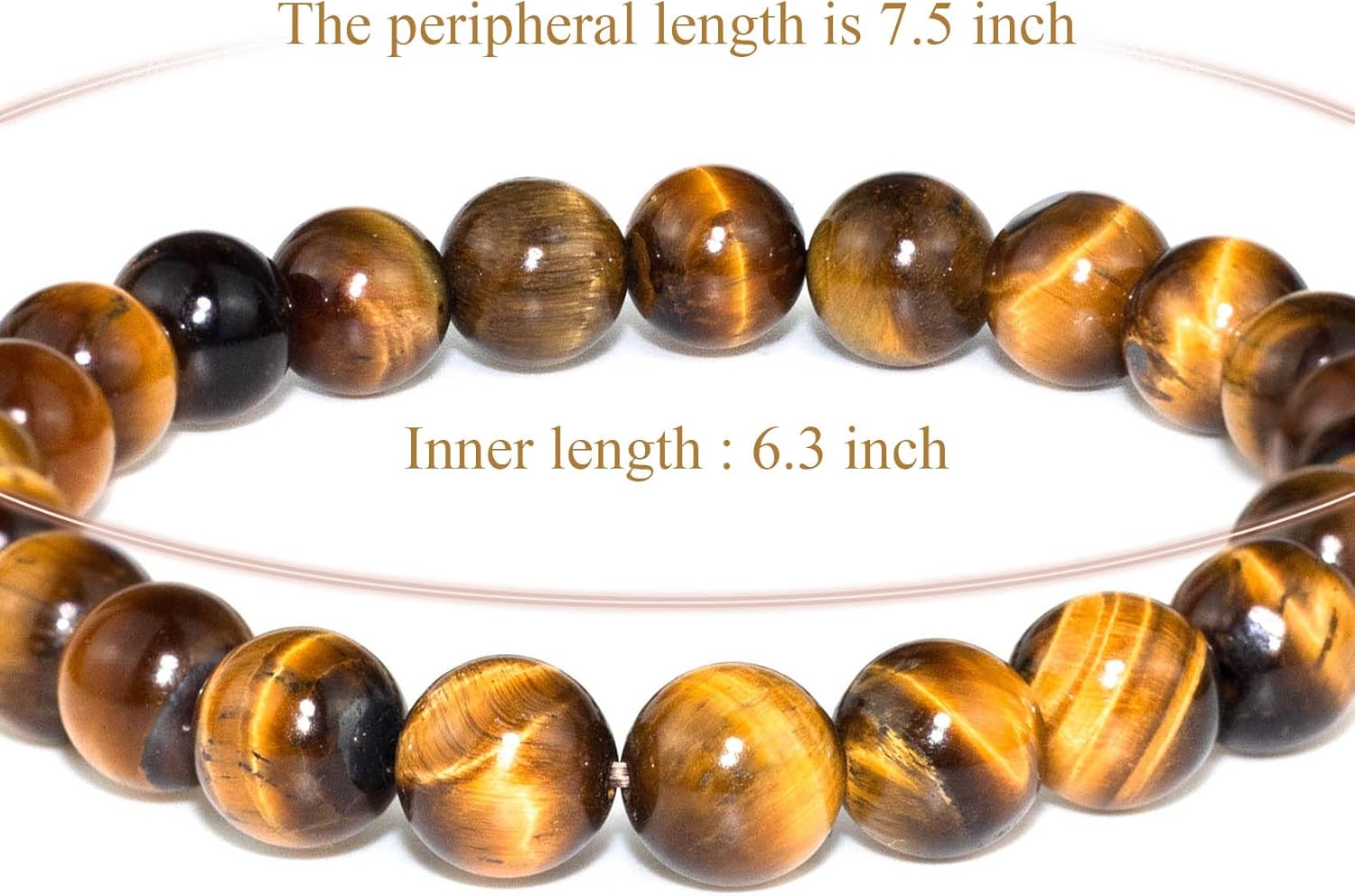 Natural Gemstone Stretch Bracelet, Handmade Unisex Crystal Bracelets for Meditation, Yoga, Spiritual Healing & Positive Energy