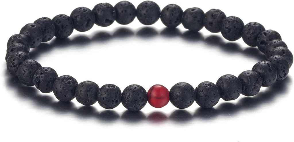 6mm Volcanic Rock Aromatherapy Anti-Anxiety Essential Oil Diffuser Bead Bracelet