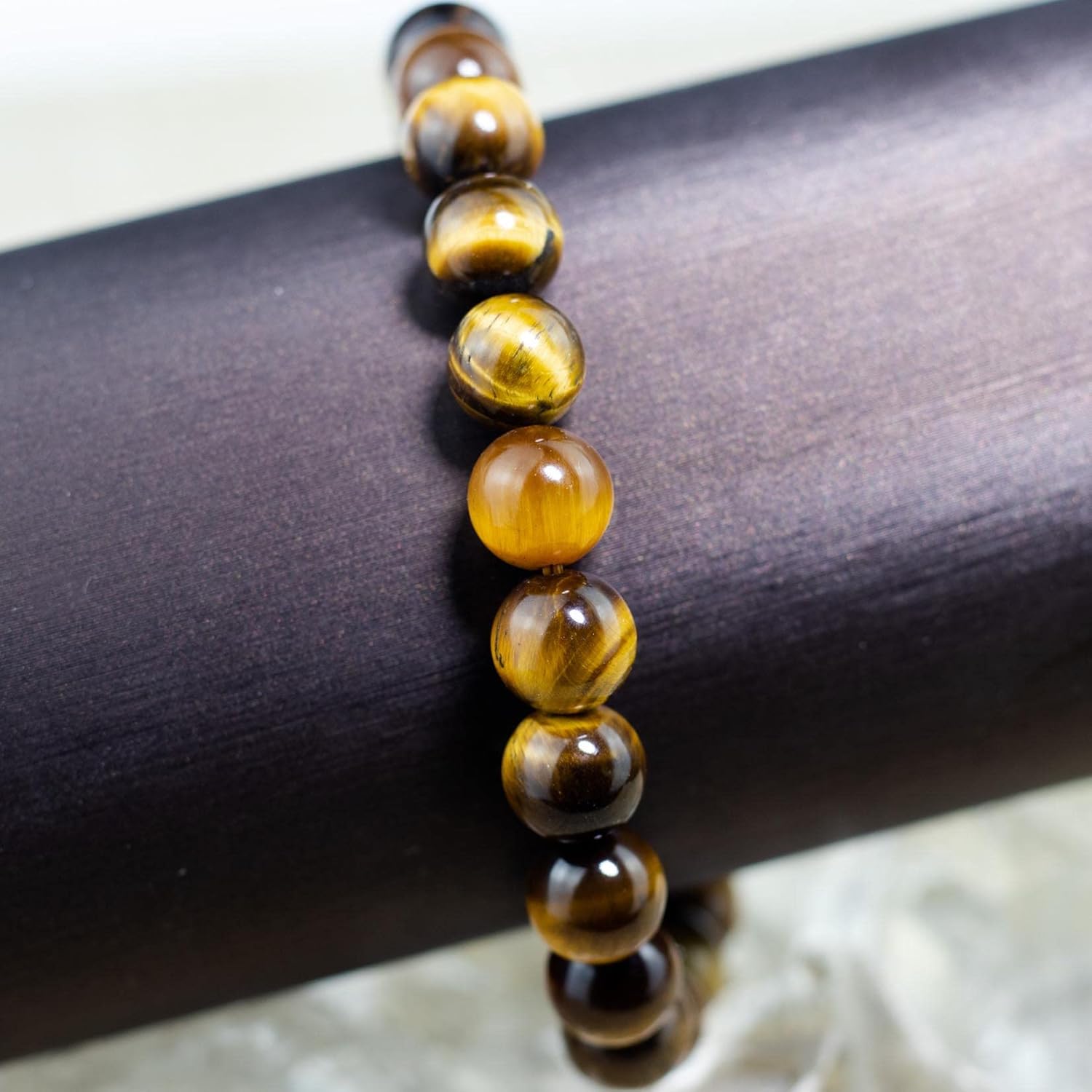Natural Gemstone Stretch Bracelet, Handmade Unisex Crystal Bracelets for Meditation, Yoga, Spiritual Healing & Positive Energy