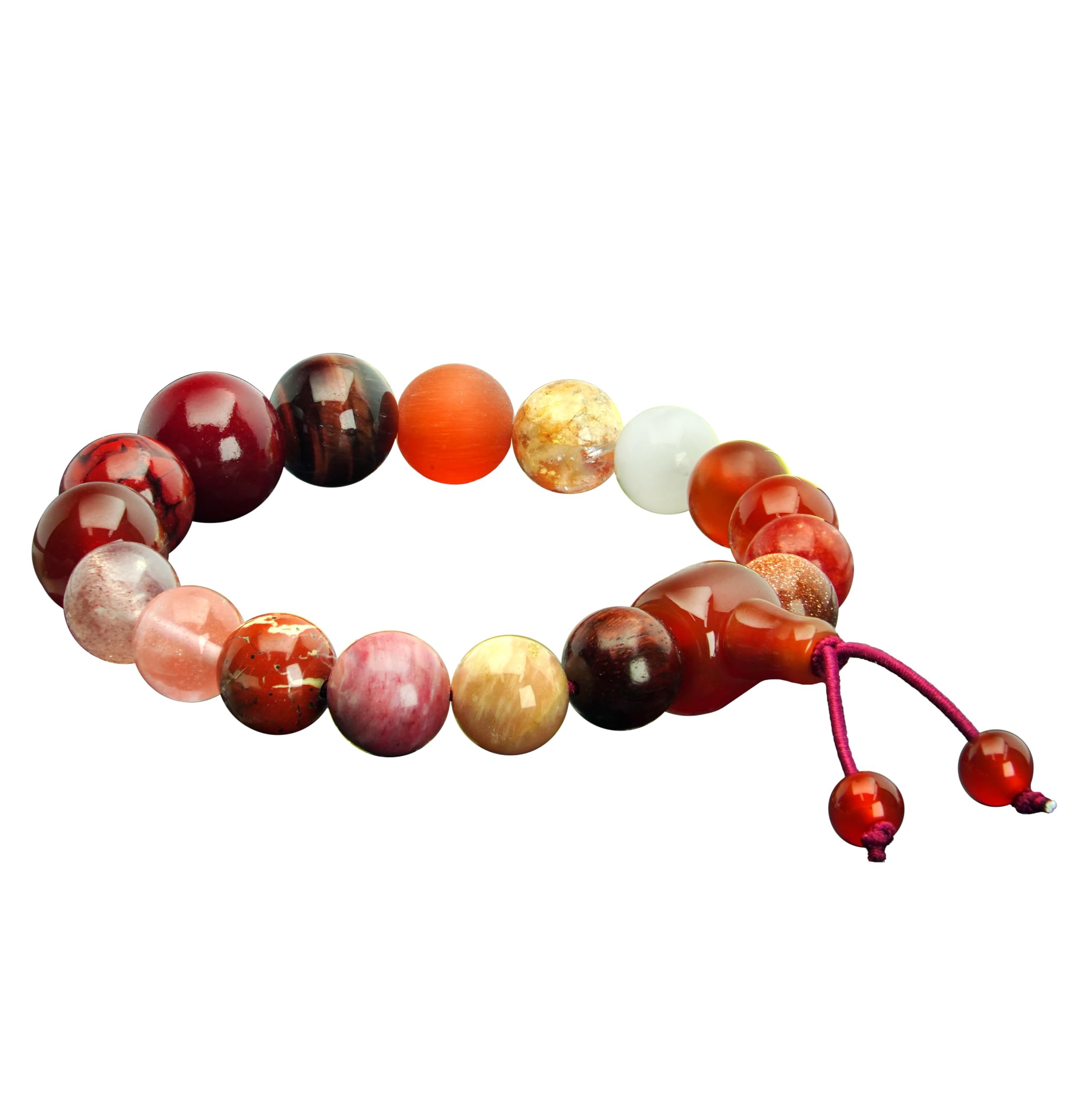 Five Elements Balance Feng Shui Bracelet – Energy Cycle Jewelry for Men Women – Original Crystal Design for Good Luck, Abundance, Protection & Harmony