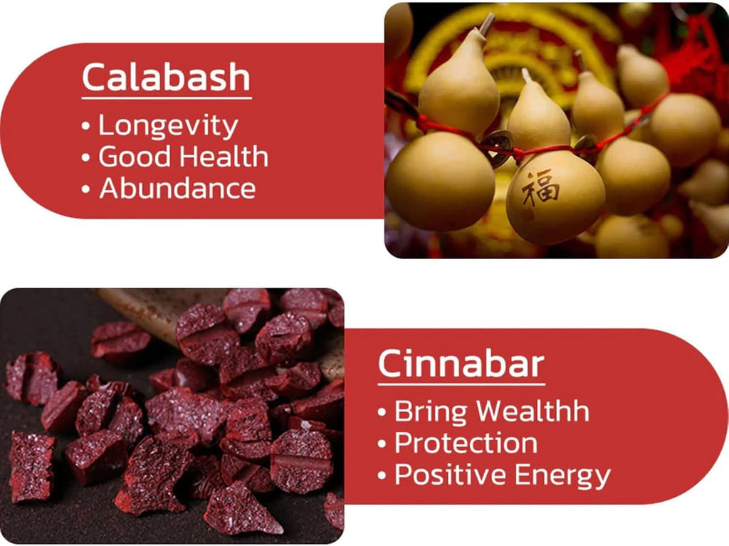 Feng Shui Bracelets, Cinnabar Pendants for Prosperity and Good Fortune, Amulets and Charms