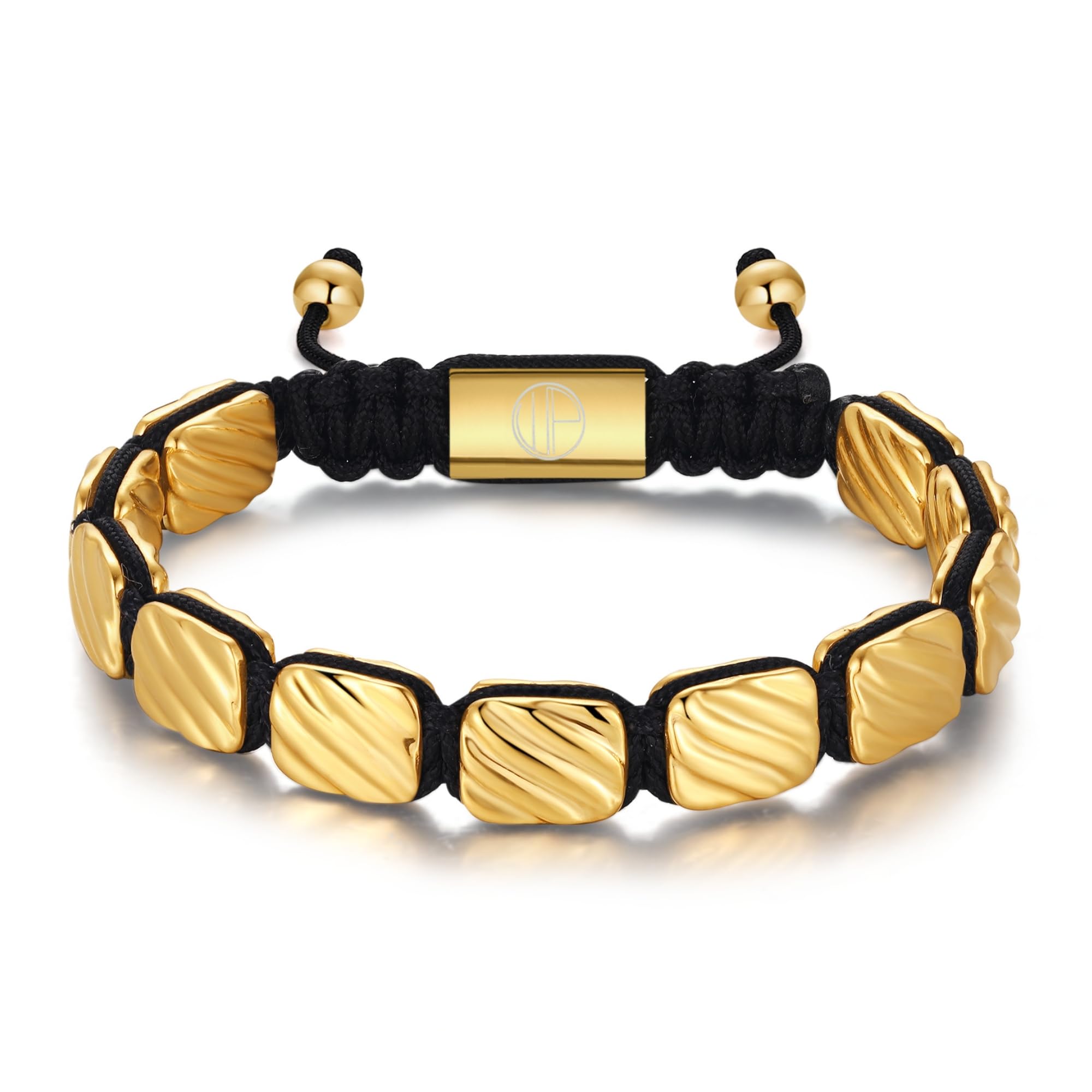 Gold-Plated Bracelets for Men 18K Gold Plated Franco Link Chain Stainless Steel Bracelet Adjustable Bracelet Mens Jewelry Birthday Gift