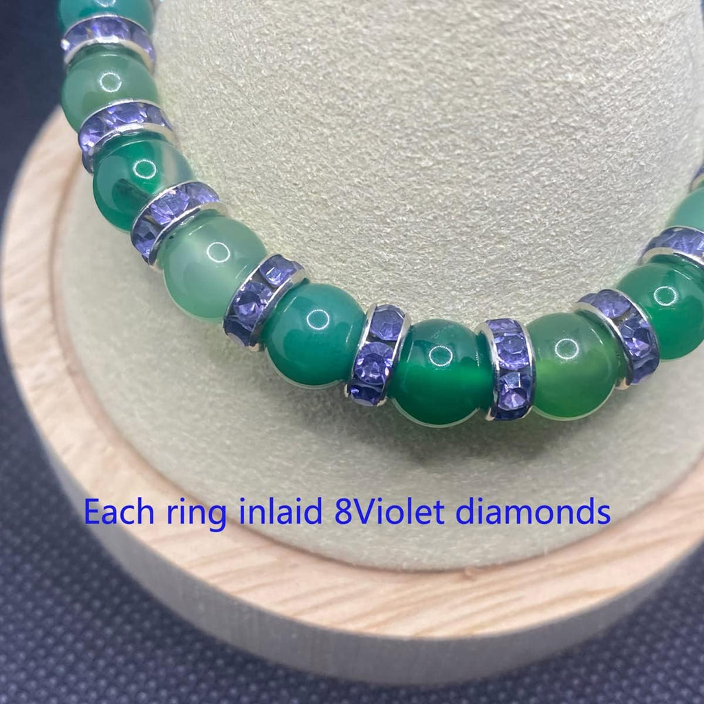 Green Agate Bracelet money attraction Chakra Bracelet, bead bracelet, brings money wealth rich bracelet, prosperity and good luck, Stone, Agate