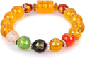 Feng Shui Citrine Five-Element Wealth Porsperity Bracelet,Attract Wealth and Good Luck,Deluxe Gift Bag