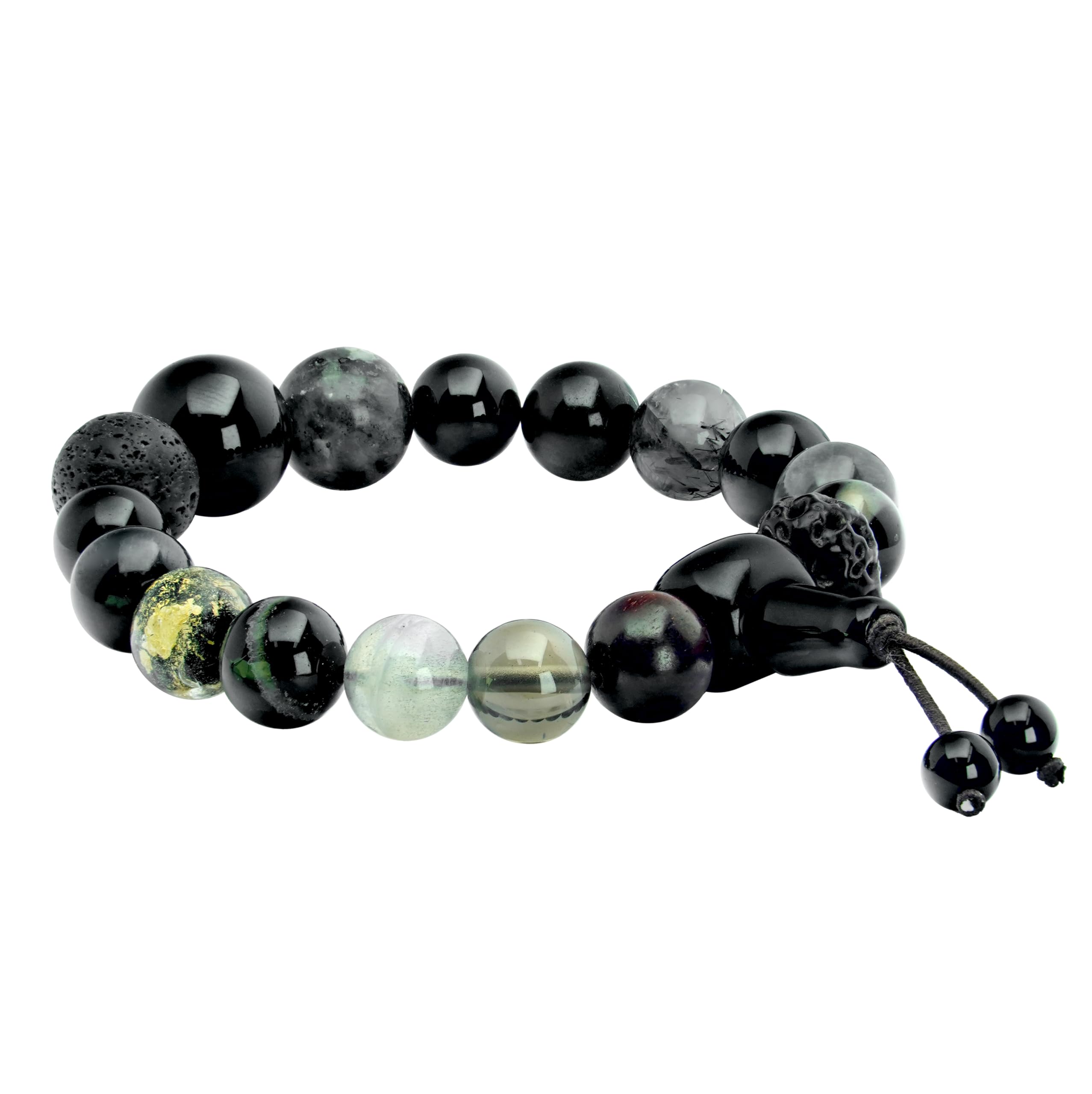 Five Elements Balance Feng Shui Bracelet – Energy Cycle Jewelry for Men Women – Original Crystal Design for Good Luck, Abundance, Protection & Harmony