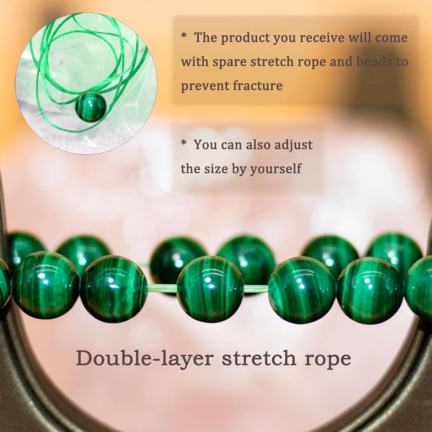 Natural Gemstone Stretch Bracelet, Handmade Unisex Crystal Bracelets for Meditation, Yoga, Spiritual Healing & Positive Energy