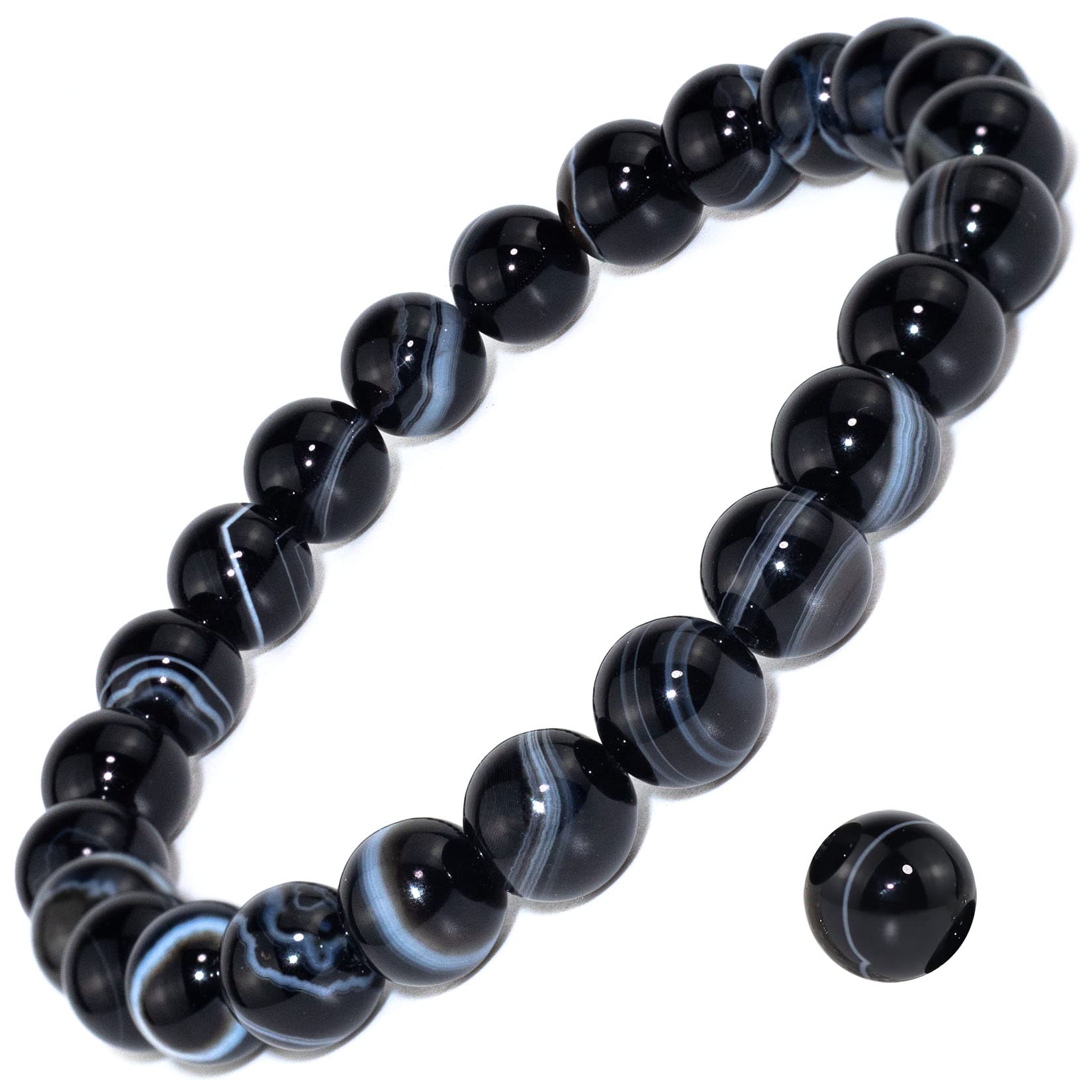 Natural Gemstone Stretch Bracelet, Handmade Unisex Crystal Bracelets for Meditation, Yoga, Spiritual Healing & Positive Energy