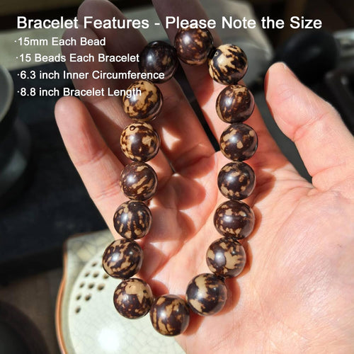 Amber Bodhi Bead Bracelet