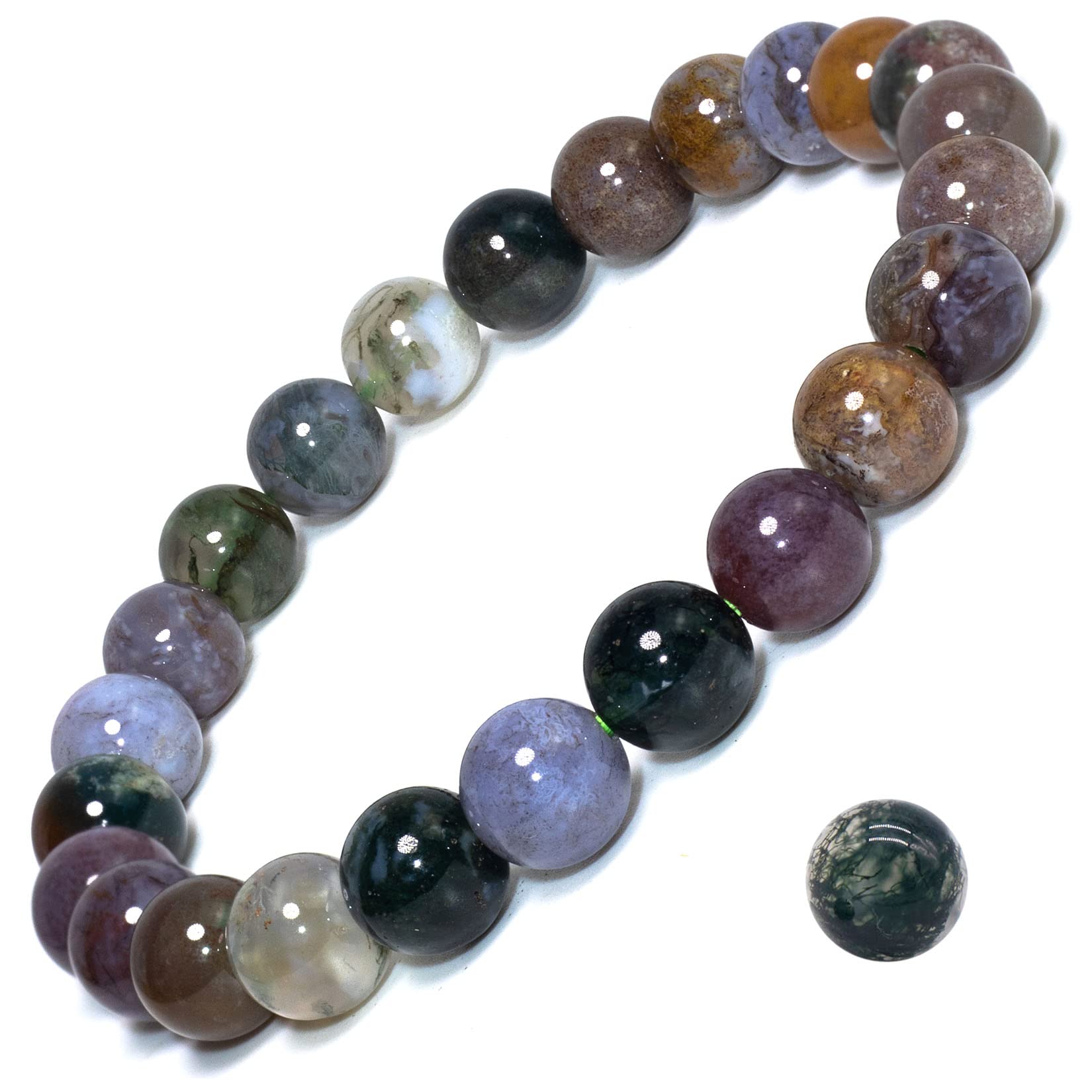 Natural Gemstone Stretch Bracelet, Handmade Unisex Crystal Bracelets for Meditation, Yoga, Spiritual Healing & Positive Energy