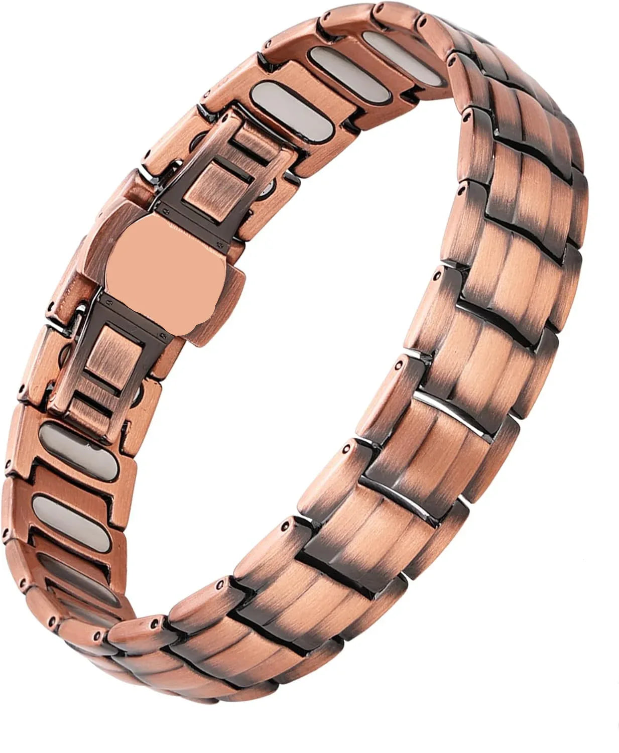 Patriotic Design Magnetic Bracelets for Men, Ultra Strength 99.9% Pure Copper Bracelet with 5000 Gauss Magnets, Adjustable Size with Sizing Tool & Gift Box