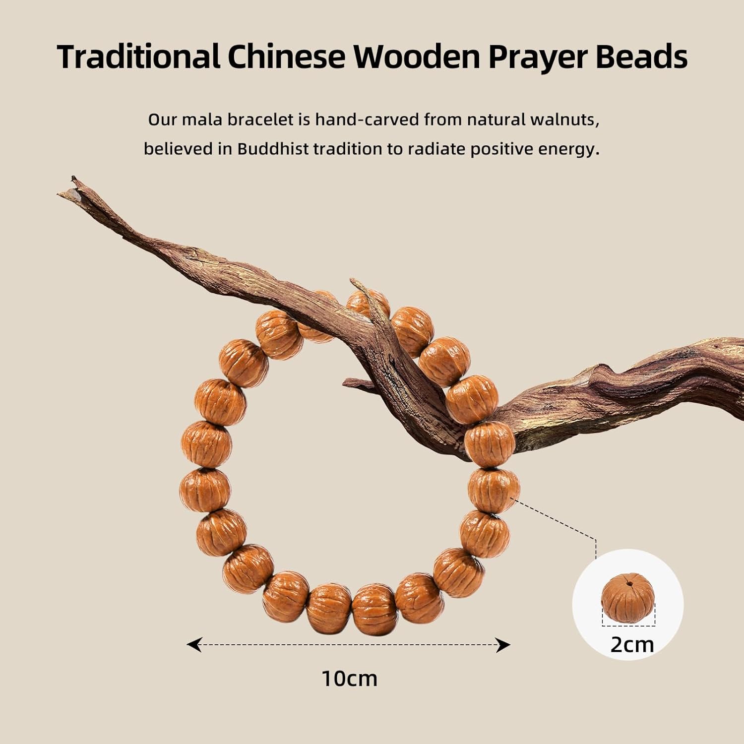 Monkey Head Bodhi Seed Bracelet, Energy Healing