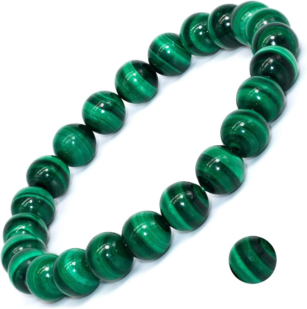 Natural Gemstone Stretch Bracelet, Handmade Unisex Crystal Bracelets for Meditation, Yoga, Spiritual Healing & Positive Energy