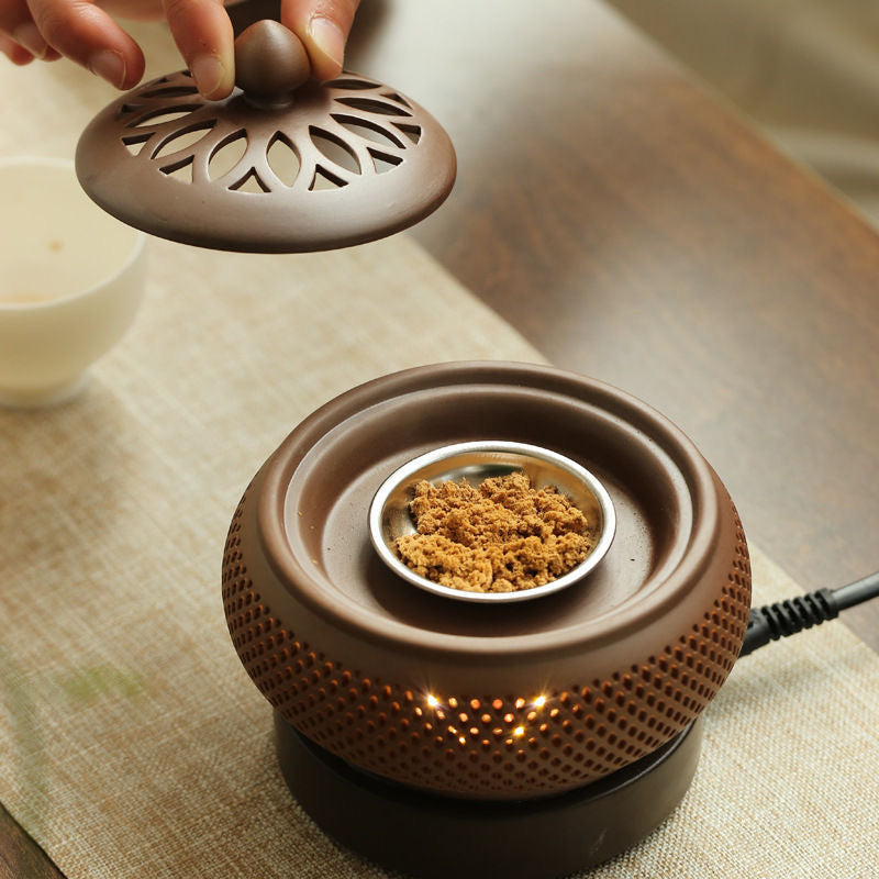 Electric Resin Incense Powder Burner With Light