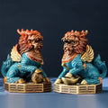 Brass Kirin Figurine Pair