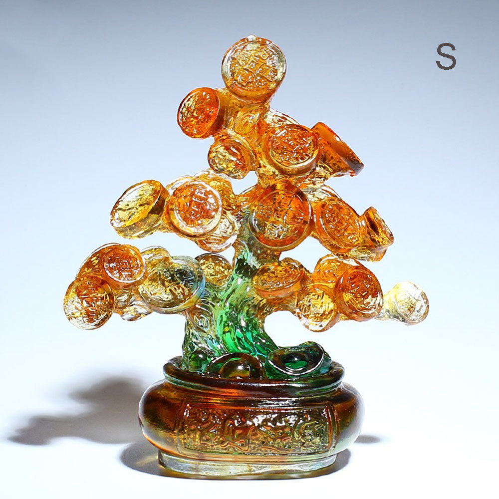 Colored Crystal Glass Fortune Tree