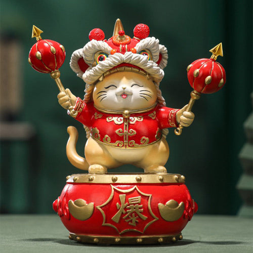 Beckoning cat with lion head product photo